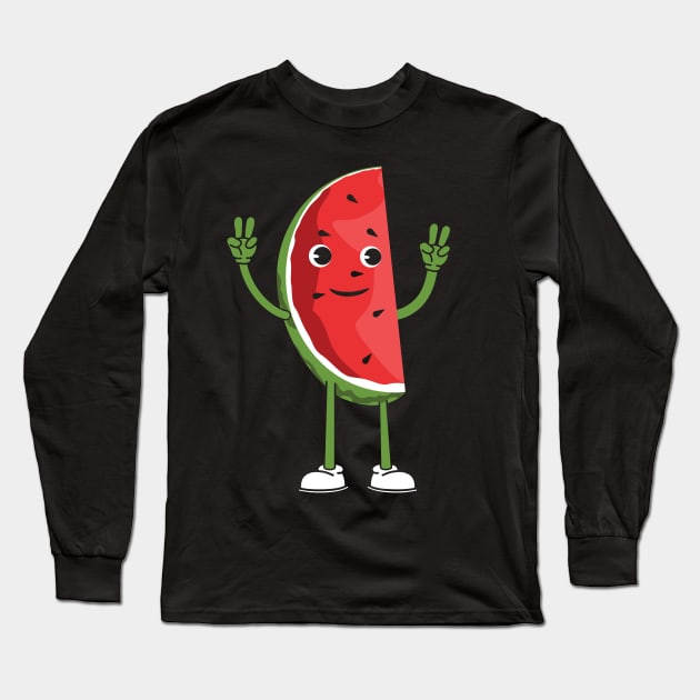 watermelon watermelon lover fruit summer fruit lover melon funny cute watermelons summer fruit watermelon day Long Sleeve T-Shirt by Mi Styles